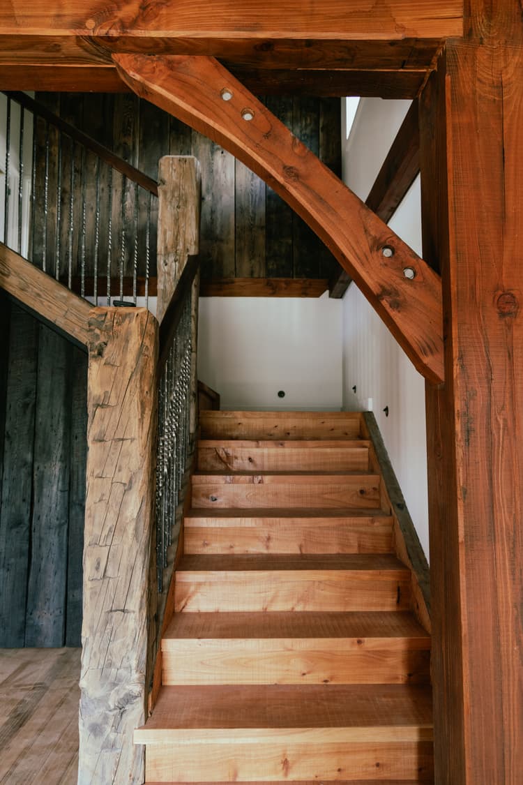 Douglas-fir timber for customer log homes