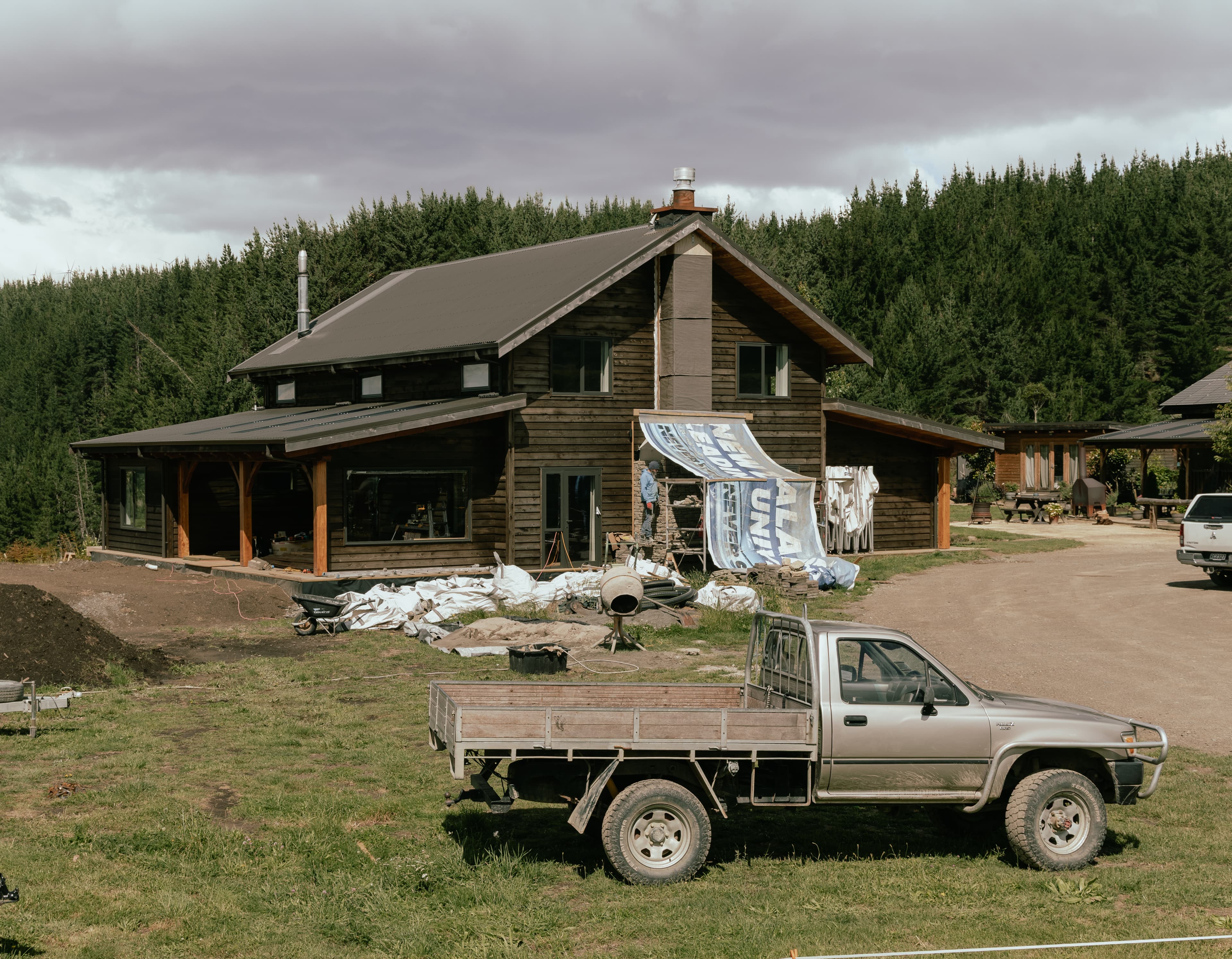 Large family barn home, timber frame hand made, NZ grown timber